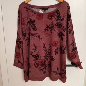 BNWT Lane Bryant Purple Floral Sweater Size 18/20